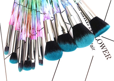 Set de Brochas de Maquillaje con Mango de Cristal Diamantado - Image 18