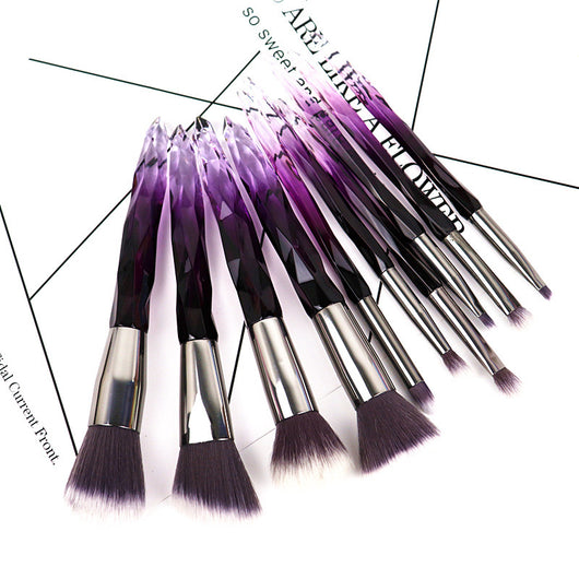 Set de Brochas de Maquillaje con Mango de Cristal Diamantado - Image 22