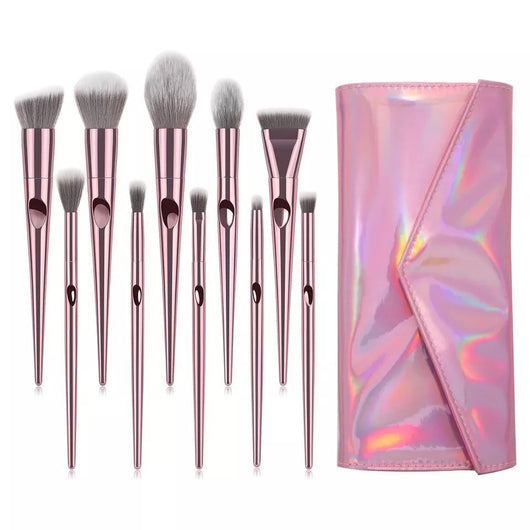 Set de 10 Brochas de Maquillaje con Mango Largo - Image 8