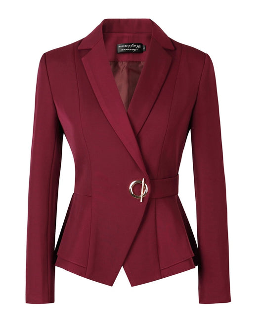 Traje Ejecutivo para Mujer con Volantes Elegantes - Image 11