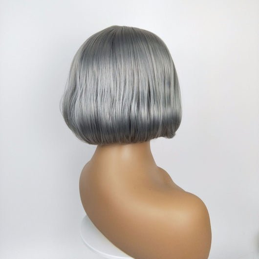 Peluca Corta Gris Abuela Estilo Europeo Americano con Capucha - Image 17