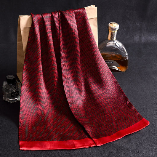 Bufanda Larga de Seda Doble Capa para Hombre - Elegancia y Confort - Image 16