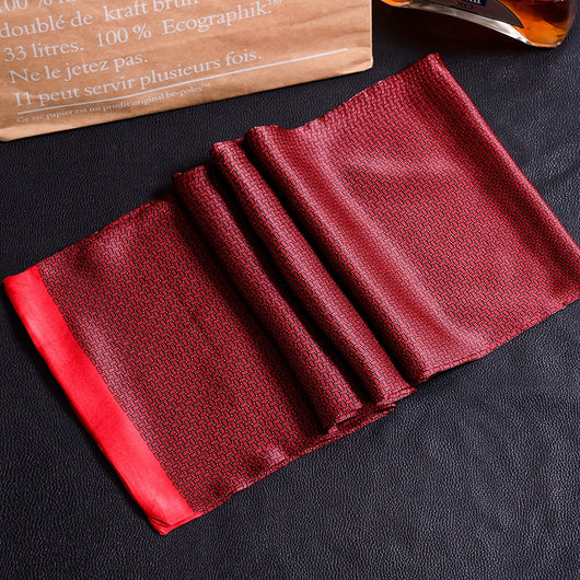 Bufanda Larga de Seda Doble Capa para Hombre - Elegancia y Confort - Image 17