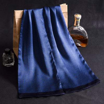 Bufanda Larga de Seda Doble Capa para Hombre - Elegancia y Confort - Image 18
