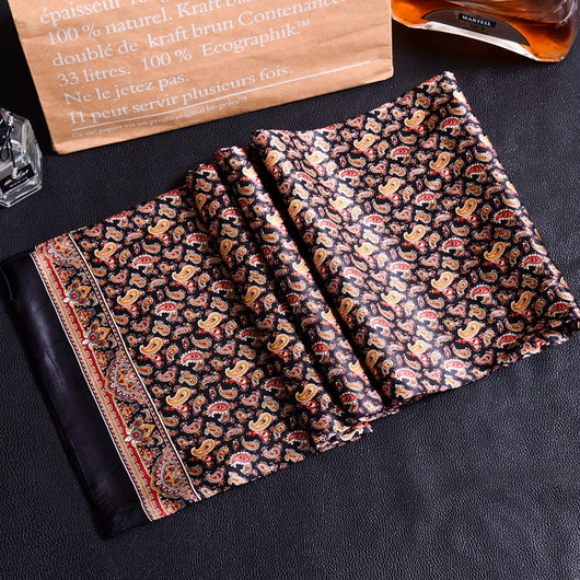 Bufanda Larga de Seda Doble Capa para Hombre - Elegancia y Confort - Image 31