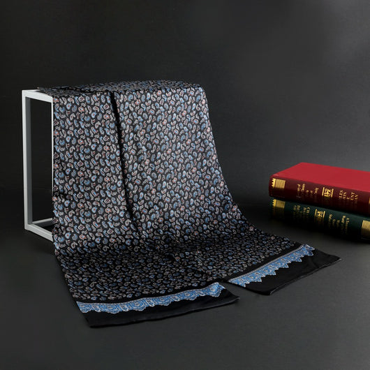 Bufanda Larga de Seda Doble Capa para Hombre - Elegancia y Confort - Image 37