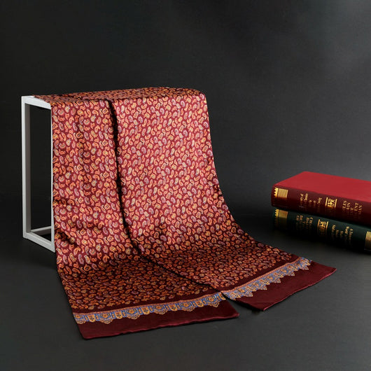 Bufanda Larga de Seda Doble Capa para Hombre - Elegancia y Confort - Image 43
