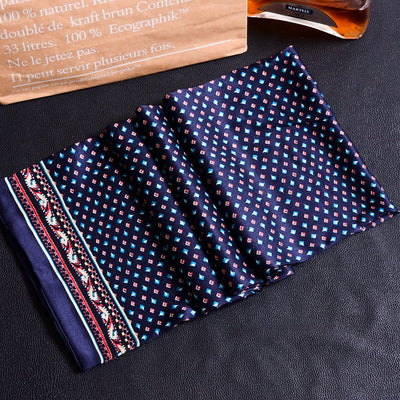 Bufanda Larga de Seda Doble Capa para Hombre - Elegancia y Confort - Image 48