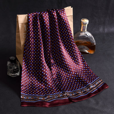 Bufanda Larga de Seda Doble Capa para Hombre - Elegancia y Confort - Image 55