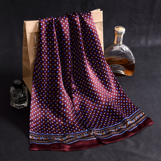 Bufanda Larga de Seda Doble Capa para Hombre - Elegancia y Confort - Image 55