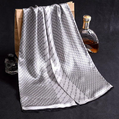 Bufanda Larga de Seda Doble Capa para Hombre - Elegancia y Confort - Image 64