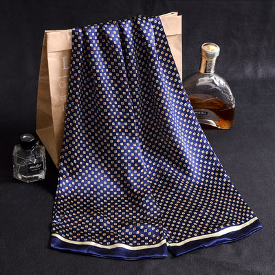 Bufanda Larga de Seda Doble Capa para Hombre - Elegancia y Confort - Image 76