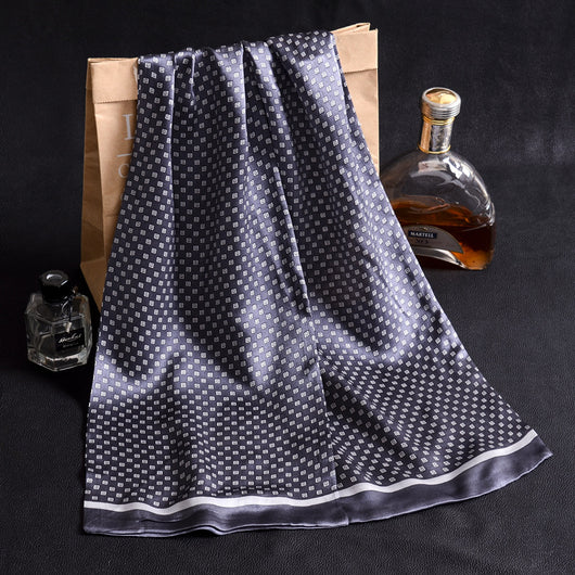 Bufanda Larga de Seda Doble Capa para Hombre - Elegancia y Confort - Image 78