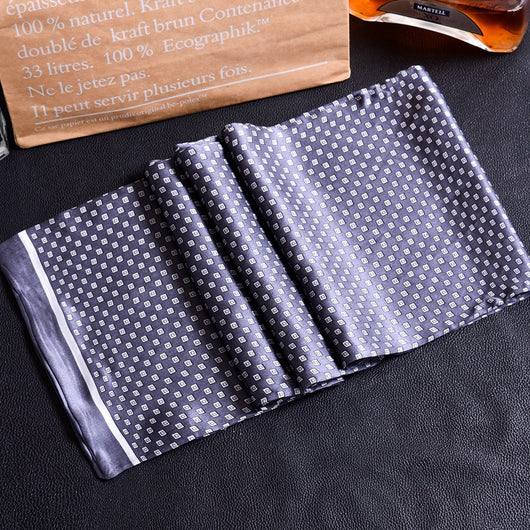 Bufanda Larga de Seda Doble Capa para Hombre - Elegancia y Confort - Image 79