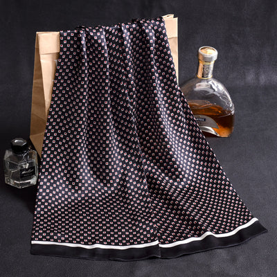 Bufanda Larga de Seda Doble Capa para Hombre - Elegancia y Confort - Image 80