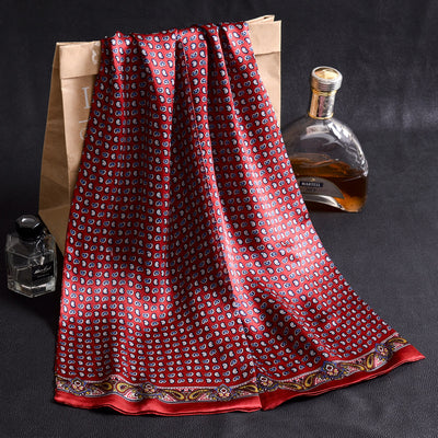 Bufanda Larga de Seda Doble Capa para Hombre - Elegancia y Confort - Image 89
