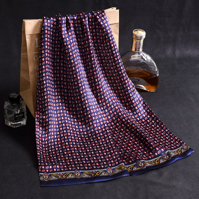 Bufanda Larga de Seda Doble Capa para Hombre - Elegancia y Confort - Image 93