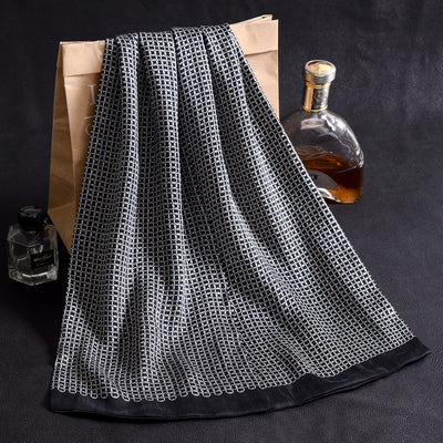 Bufanda Larga de Seda Doble Capa para Hombre - Elegancia y Confort - Image 95