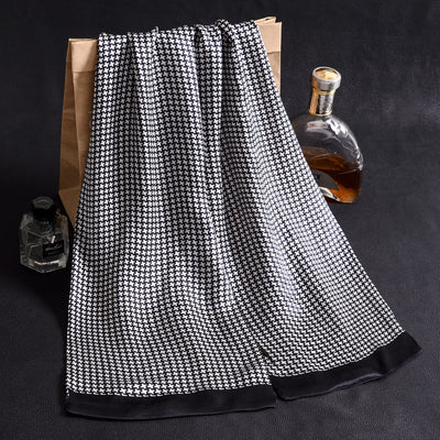 Bufanda Larga de Seda Doble Capa para Hombre - Elegancia y Confort - Image 100