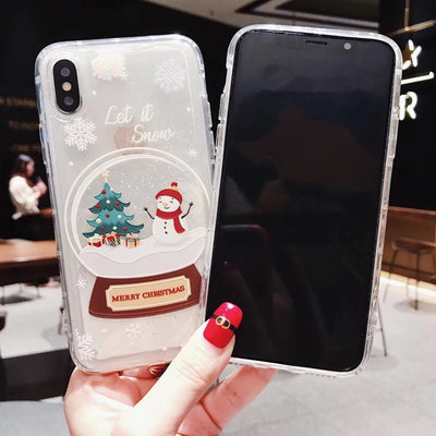 Funda Móvil Apple Copos de Nieve Arena Navidad - Image 7