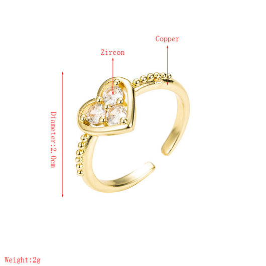 Anillo de Cobre Chapado en Oro - Diseño Navideño Reno Amor - Image 7