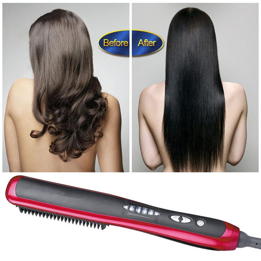 Plancha de Cabello Rojo con Control Automático de Temperatura - Image 9
