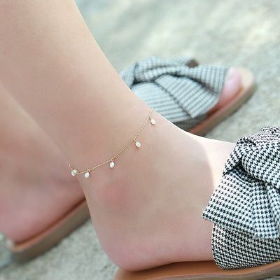 Pulsera de Tobillo en Perla de Agua Dulce Natural - Image 15