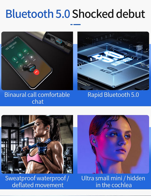 Audífonos Bluetooth Deportivos TWS Q67 - Doble Oído - Image 11