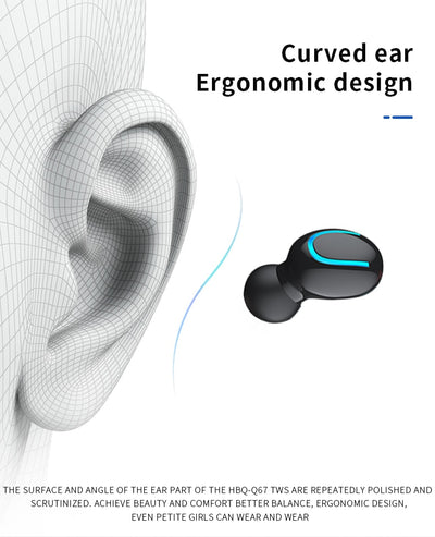 Audífonos Bluetooth Deportivos TWS Q67 - Doble Oído - Image 16