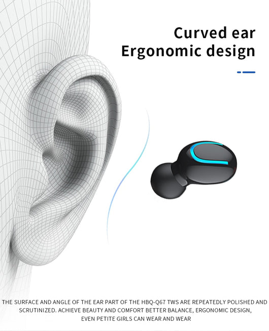 Audífonos Bluetooth Deportivos TWS Q67 - Doble Oído - Image 16