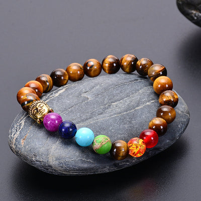 Pulsera de Chakras con Piedra Volcánica y Ojo de Tigre - Equilibrio y Protección - Image 19