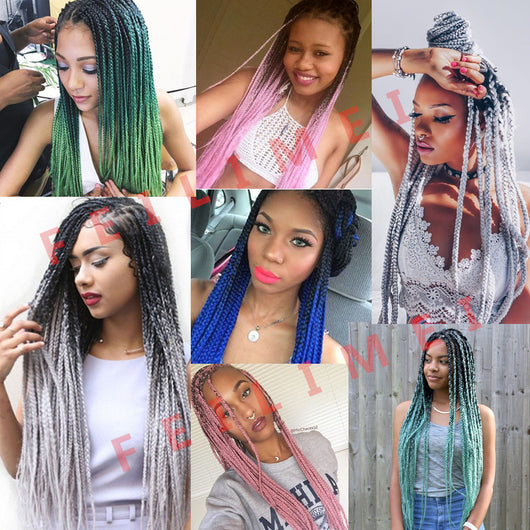 Trenzas Africanas Degradado Colorido Efecto Sucio - Image 6