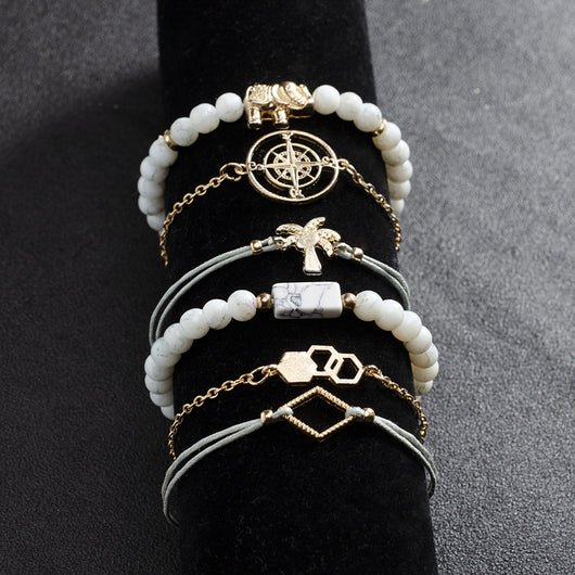 Set de Pulseras Bohemias Vintage con Cuentas y Amuletos para Mujer - Image 47