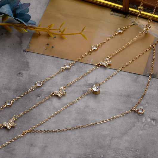 Collar Multicapa con Diamante y Zafiro - Image 11