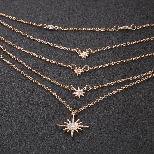 Collar Multicapa con Diamante y Zafiro - Image 16
