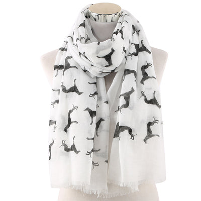 Pañuelo con Estampado de Perro Negro - Image 10