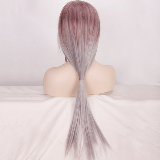 Peluca Larga Degradada con Coloración Ombré - Cabello Liso Natural - Image 6
