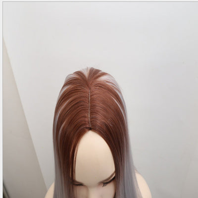 Peluca Larga Degradada con Coloración Ombré - Cabello Liso Natural - Image 8