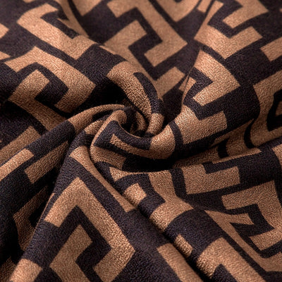 Pañuelo Largo Estampado a Mano en Algodón y Lino con Símbolos de Letras - Image 17