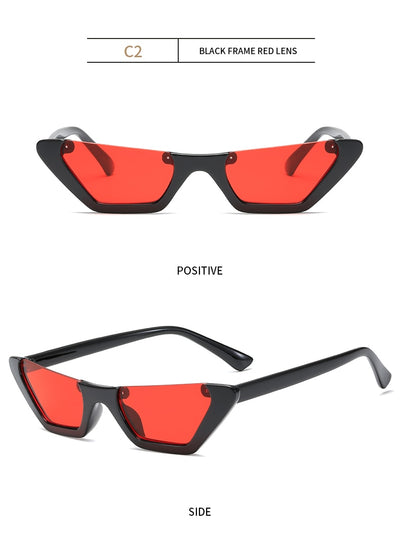 Retro cat-eye sunglasses with a brown leopard print plastic frame and brown lenses, shown on a white background. - Image 15