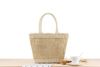 Bolsa de Playa Tejida Hueca - Estilo Rústico para Vacaciones - Image 7