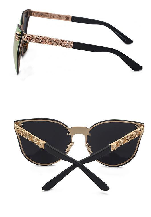 Gafas de Sol Góticas Reflectantes con Marco Metálico Grande - Estilo Personalidad - Image 7