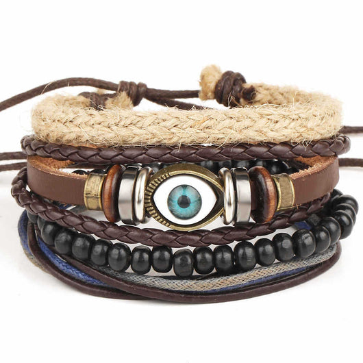 Pulseras de Cuero con Abalorios Artesanales - Image 25
