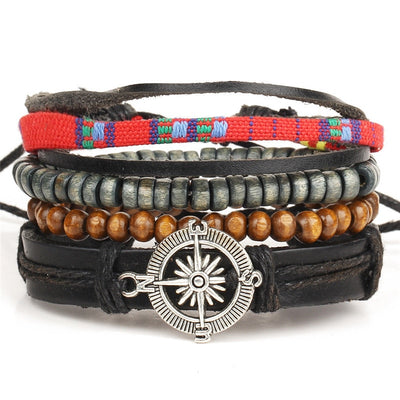 Pulseras de Cuero con Abalorios Artesanales - Image 28