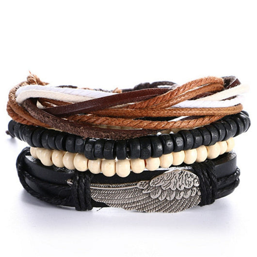 Pulseras de Cuero con Abalorios Artesanales - Image 30