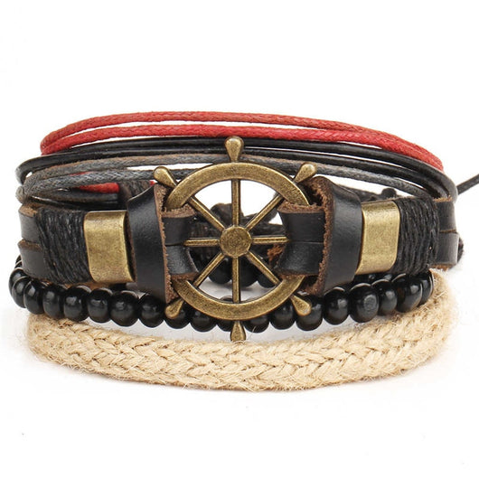 Pulseras de Cuero con Abalorios Artesanales - Image 31