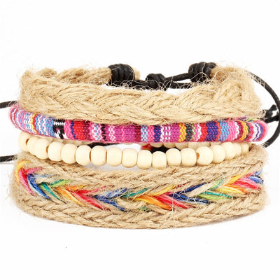 Pulseras de Cuero con Abalorios Artesanales - Image 32