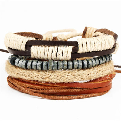 Pulseras de Cuero con Abalorios Artesanales - Image 35