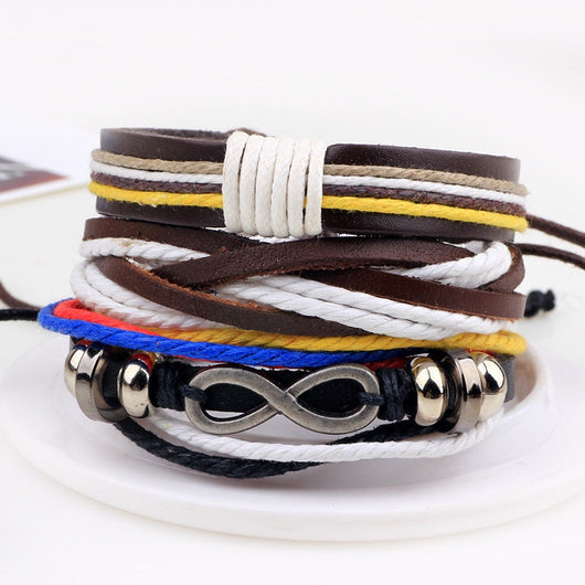 Pulseras de Cuero con Abalorios Artesanales - Image 38