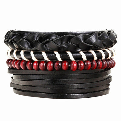 Pulseras de Cuero con Abalorios Artesanales - Image 42